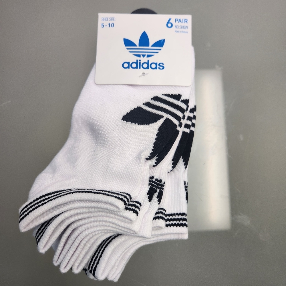 Adidas No Show Socks Size 5-10